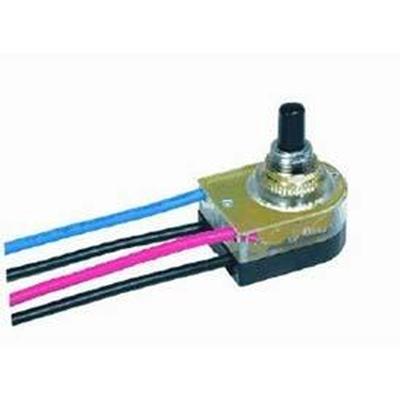 Satco Lighted On/Off Push Switch in Brass Plated