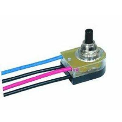 Satco Lighted On/Off Push Switch in Nickel Plated