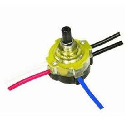 Satco Lighted 3-Way Push Switch in Brass Plated