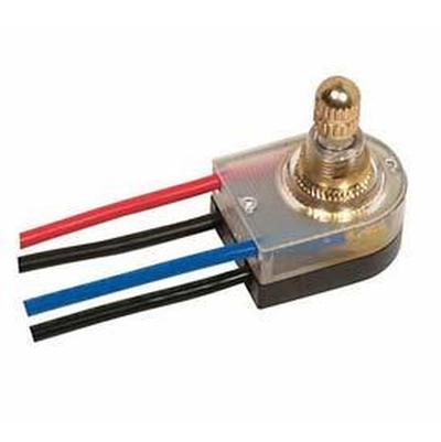 Satco Lighted On/Off Rotary Switch in Brass Plated