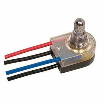 Satco Lighted On/Off Rotary Switch in Nickel Plated