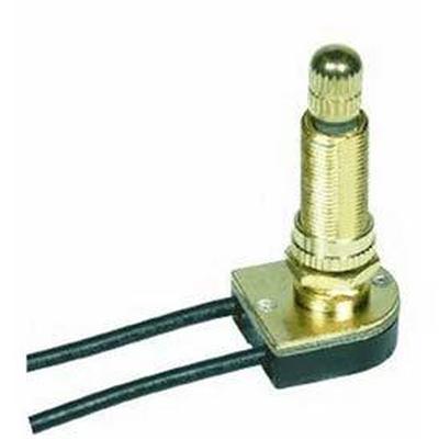 Satco On/Off Rotary Switch 1-1/8" in Brass Plated