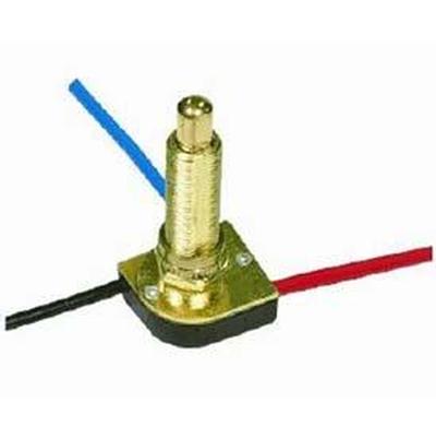 Satco 3-Way Push Switch - 1-1/8" in Brass Plated