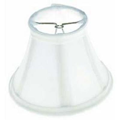 Satco Shade - Silk Bell Clip-On in White