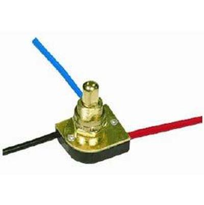 Satco 3-Way Push Switch in Brass Plated