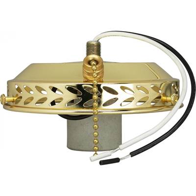 Satco Wired Fan Kit - Candelabra in Brass
