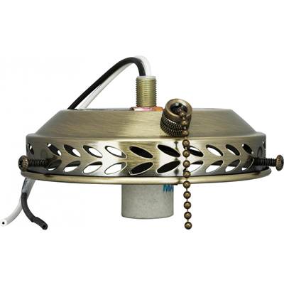 Satco Wired Fan Kit Candelabra in Antique Brass