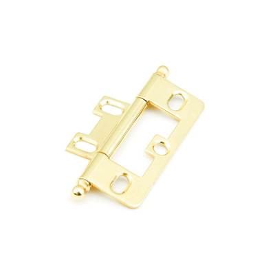 Schaub and Company Ball Tip Cabinet Hinge - Non-Mortise in Polished Brass