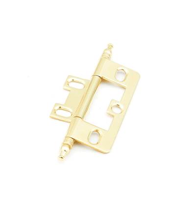Schaub and Company Minaret Tip Cabinet Hinge - Non-Mortise in Polished Brass