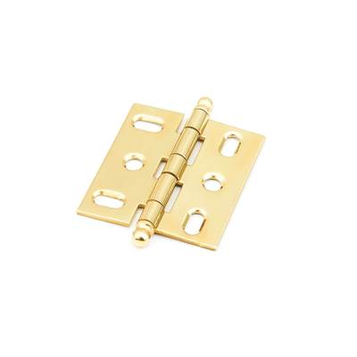 Schaub and Company Ball Tip Cabinet Hinge - Mortise in Polished Brass