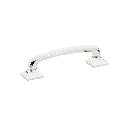 Schaub and Company Northport Cabinet Pull - Square Bases - 4" C-C in Polished Chrome