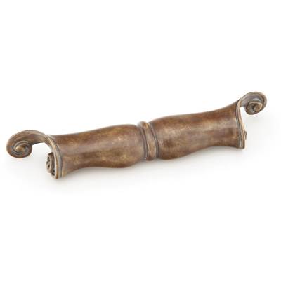 Schaub And Company French Court Cup Pull - 6-1/2 Inch (c-c) in Monticello Brass