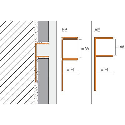 Schluter Deco-Sg Shadow Gap - 1/2" Aluminum - 12 in Stone Grey