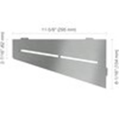 Schluter Quadrilateral Corner Pure Shelf in Brushed Stainless Steel