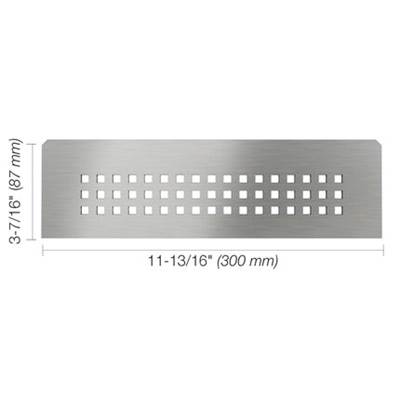 Schluter Rectangular Niche Square Shelf in Brushed Stainless Steel