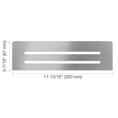 Schluter Rectangular Niche Wave Shelf in Brushed Stainless Steel