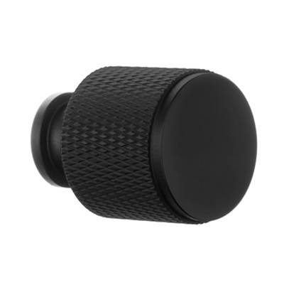 Smedbo Beslagsboden Cabinet Knob in Black Knurled