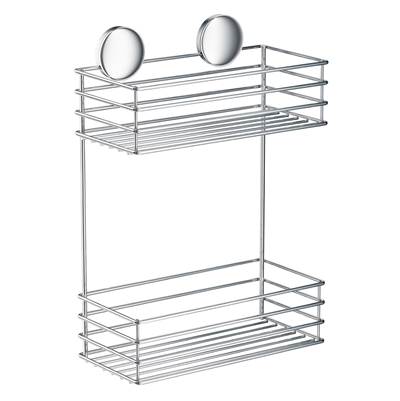 Smedbo Beslagsboden Double Shower Basket in Polished Chrome On Stainless Steel