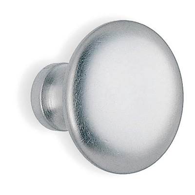 Smedbo Plain Round Knob - 1 1/2 Inch in Brushed Chrome
