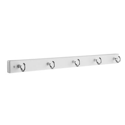Smedbo Rack - 5 Hook in Polished Chrome/White MDF