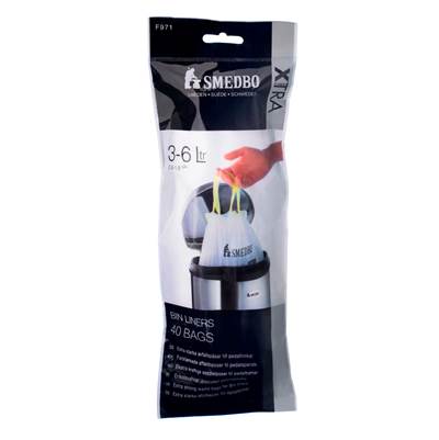 Smedbo Garbage Can Bin Liners - 1-1/2 Gallon - 40 Count