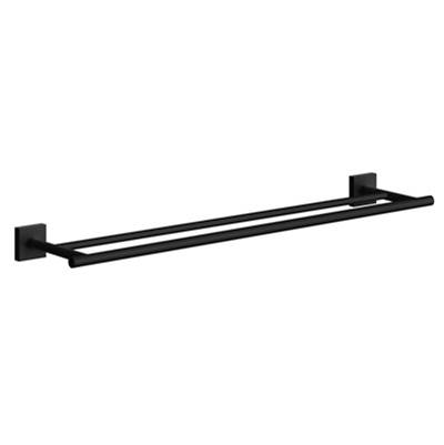 Smedbo House Double Towel Bar in Matte Black