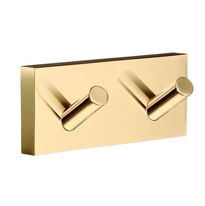 Smedbo House Double Hook in Polished Brass