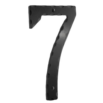 Smedbo Decorative Wrought Iron House Number No.7 - 6 Inch in Black