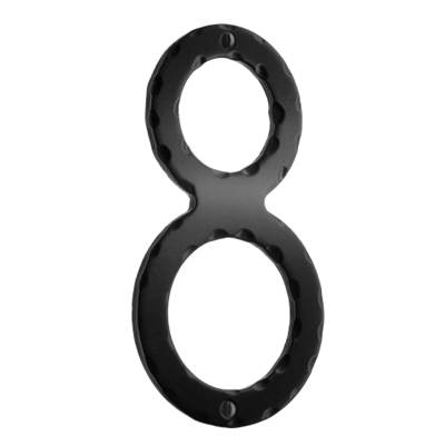 Smedbo Decorative Wrought Iron House Number No.8 - 6 Inch in Black
