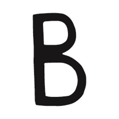 Smedbo Decorative Wrought Iron House Letter B - 4 3/4 Inch in Black