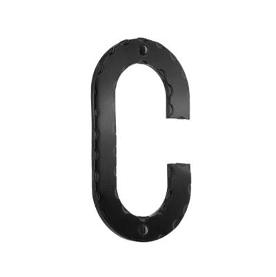 Smedbo Decorative Wrought Iron House Letter C - 4 3/4 Inch in Black