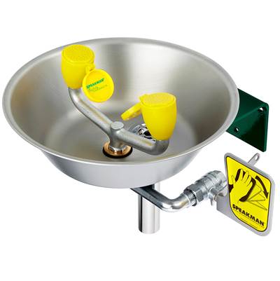 Speakman Traditional Series Eye and Face Wash Wall-Mount System - Stainless Steel - Polished Chrome