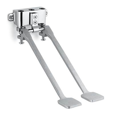 Speakman Commander Wall Mounted Double Foot Pedal in Polished Chrome