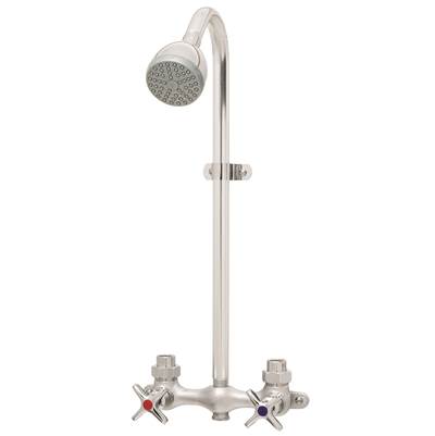 Speakman Commander Exposed Shower with Cross Handles - 2 GPM in Rough Chrome Plated