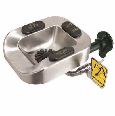 Speakman Optimus Eye and Face Wash Stainless Steel Bowl Wall Mount System