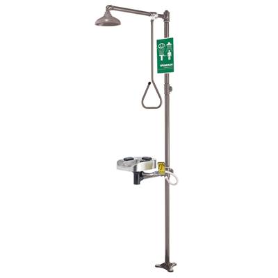 Speakman Optimus SE-1255 Emergency Shower System - Eye and Face Wash Bowl - P-Trap in Stainless Steel