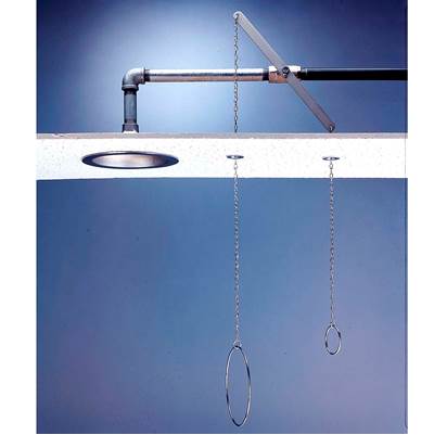 Speakman Lifesaver Ceiling Mounted Deluge Shower with Chain & Ring in Polished Chrome