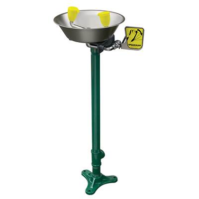 Speakman Traditional Series Eye and Face Wash - Stainless Steel Bowl - Pedestal Mount in Durajade Powder Coat