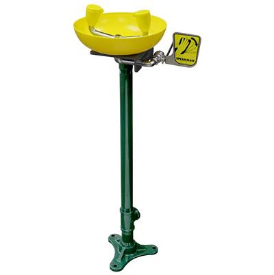 Speakman Traditional Series Eye and Face Wash - Plastic Bowl - Pedestal Mount in Durajade Powder Coat