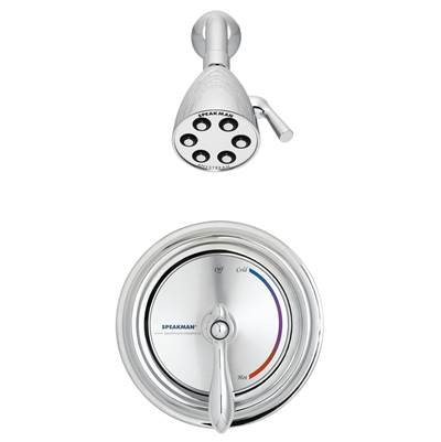 Speakman Sentinel Mark II Pressure Balance Valve with Shower Head - 2.5 GPM in Polished Chrome