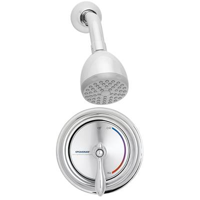 Speakman Sentinel Mark II Pressure Balance Valve with Shower Head - 2.5 GPM in Polished Chrome