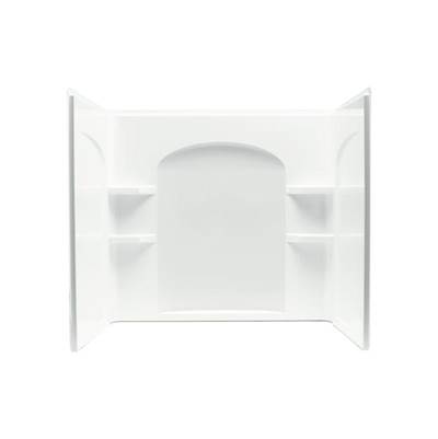 Sterling Plumbing Ensemble® Curve 60" x 32" Bath/Shower Wall Set in White