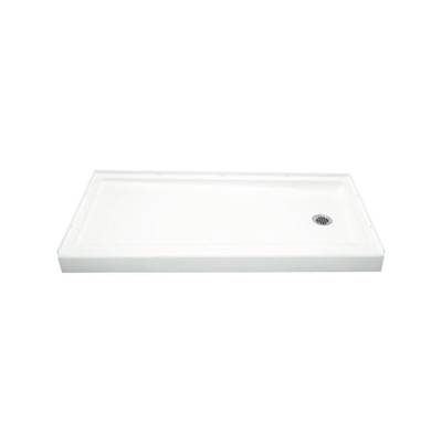 Sterling Plumbing Ensemble Shower Base - 60" x 30" - 6-Pack in White