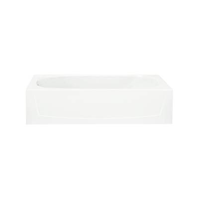 Sterling Plumbing Performa® 60-1/4" x 29" Alcove Soaking Tub - Left-Hand Above-Floor Drain in White
