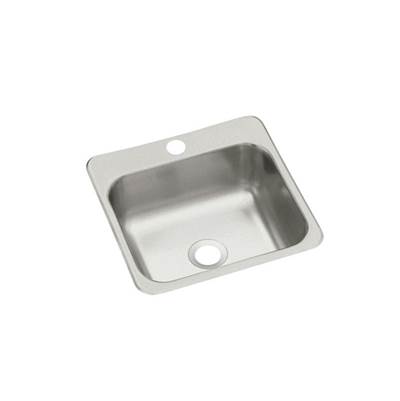 Sterling Plumbing Top-Mount Single-Basin Bar Sink - 15" x 15" x 5-1/2"