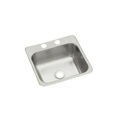 Sterling Plumbing Top-Mount Single-Basin Bar Sink - 15" x 15" x 5-1/2"