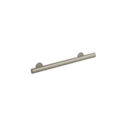 Sterling Plumbing 24" Straight Grab Bar in Nickel Frame Finish With Smooth Clear Glass Texture