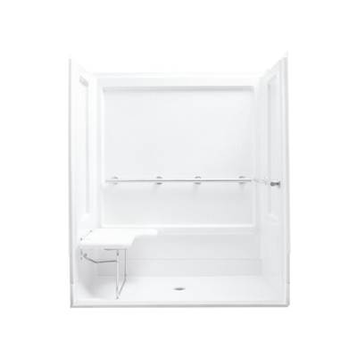 Sterling Plumbing Seated Shower - 63-1/2" x 39-3/8" in White