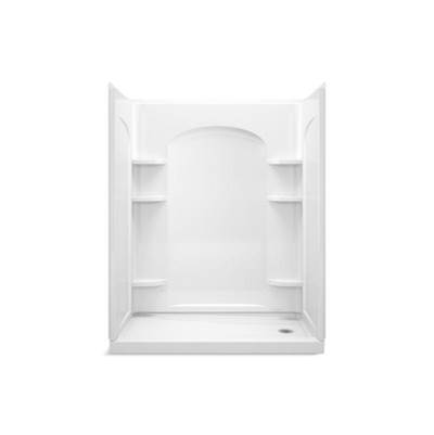 Sterling Plumbing Ensemble® Curve Alcove Shower Enclosure - 60 in. x 32 in. x 75-3/4 in. - End Drain - Vikrell in White