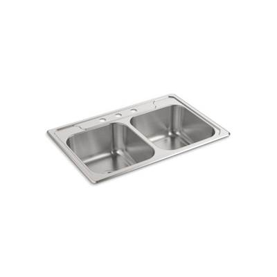Sterling Plumbing Middleton Double-Equal Kitchen Sink - 33" x 22" x 8"